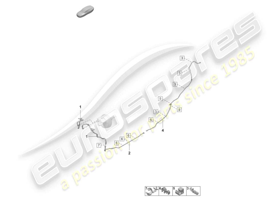 porsche 992 gt3/rs/st (2021 - 9j1) vacuum line part diagram