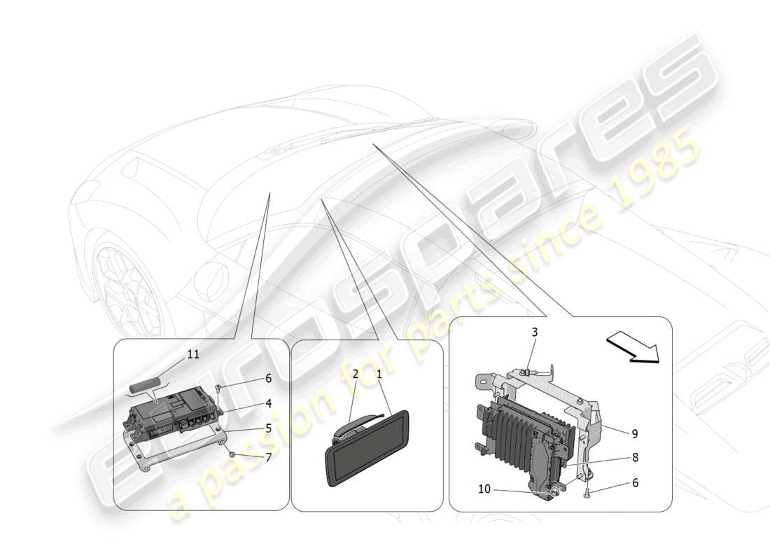 maserati mc20 cielo (2023) it system part diagram