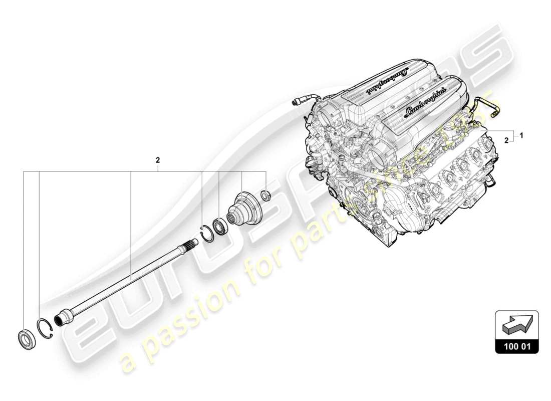 lamborghini tecnica (2024) engine part diagram