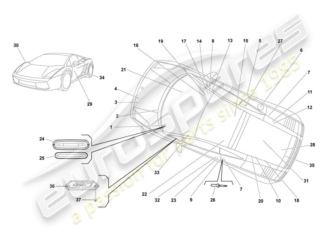 lamborghini lp550-2 coupe (2014) type plates part diagram