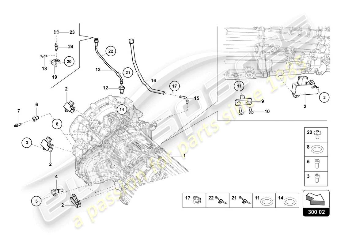 lamborghini ultimae (2022) sensors part diagram