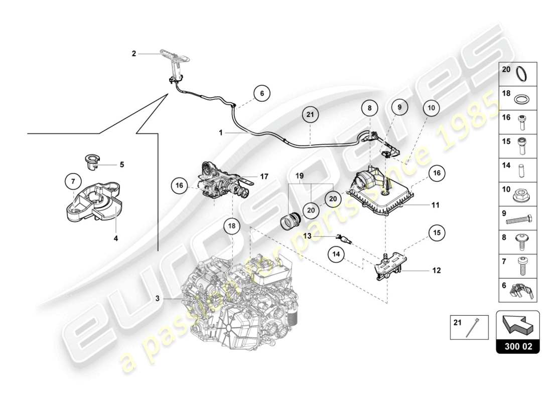 lamborghini tecnica (2024) release lever part diagram