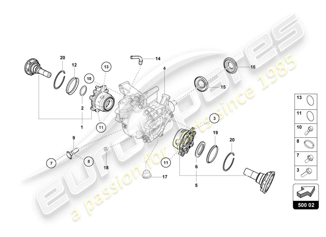 lamborghini ultimae (2022) housing for differential rear part diagram