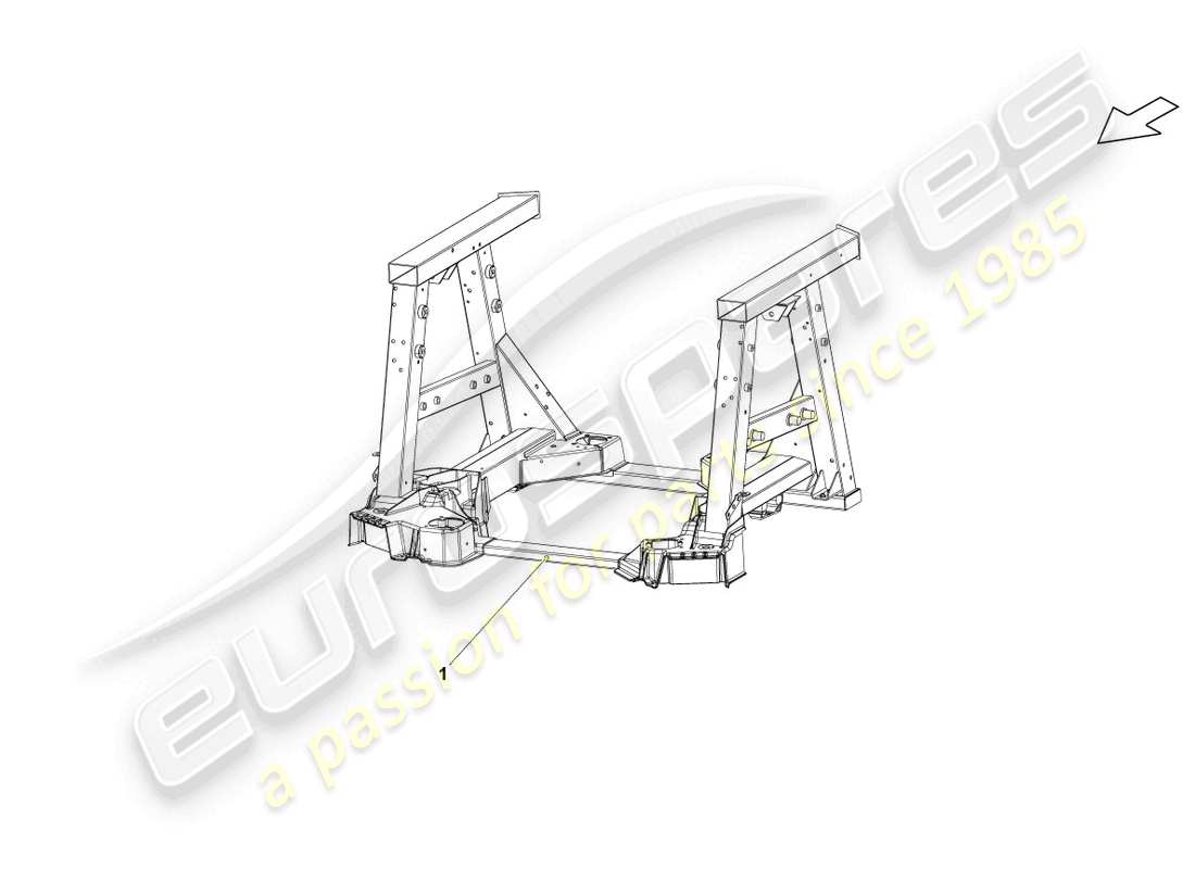 lamborghini lp560-4 spider (2011) frame rear part diagram