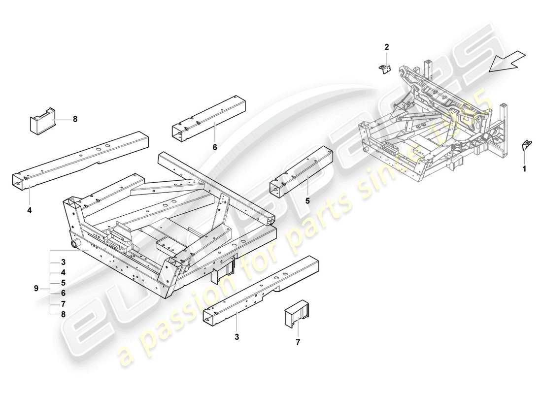 lamborghini lp560-2 coupe 50 (2014) bodywork front part part diagram