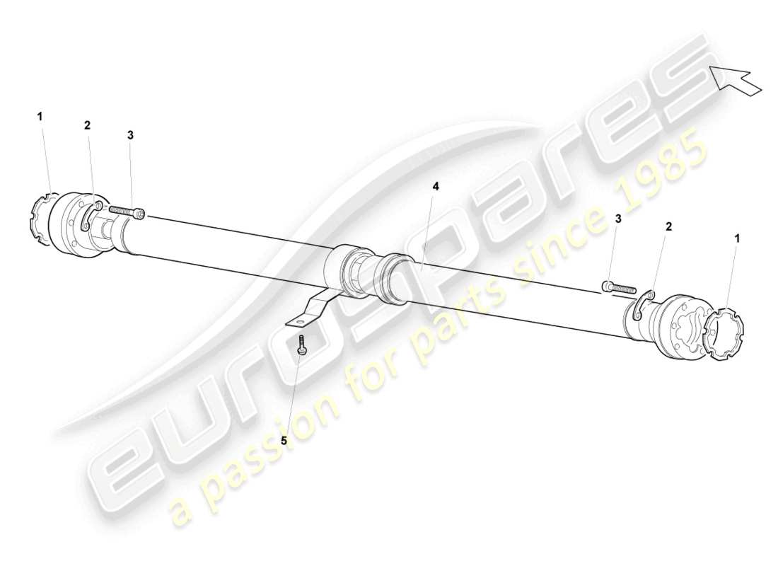 lamborghini lp560-2 coupe 50 (2014) cardan shaft part diagram