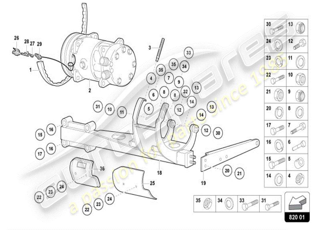 lamborghini diablo vt (1996) air cond. system part diagram