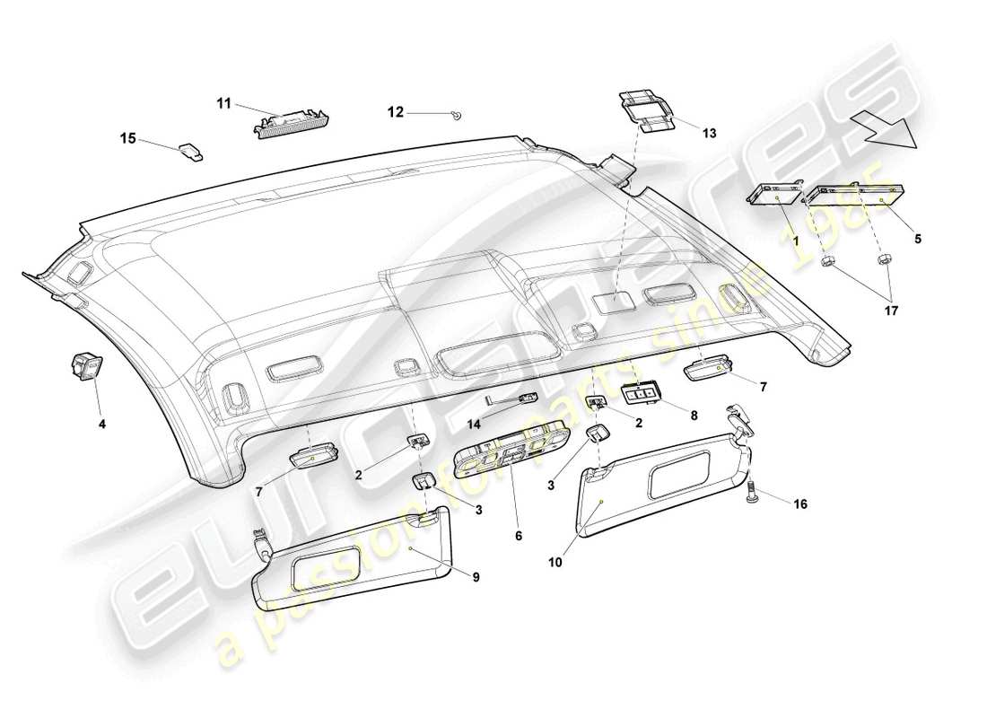 lamborghini lp570-4 sl (2012) aerial amplifier part diagram