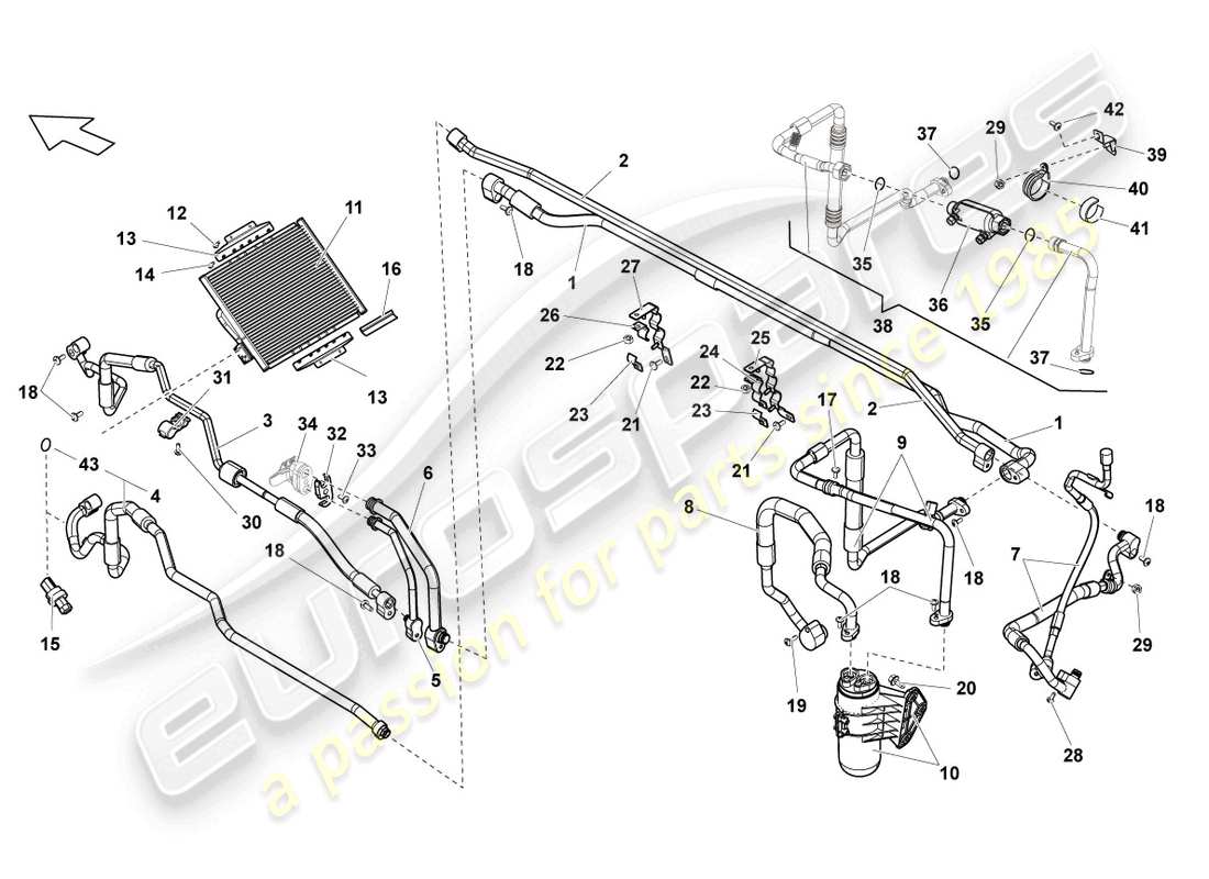 lamborghini lp570-4 sl (2013) a/c condenser part diagram