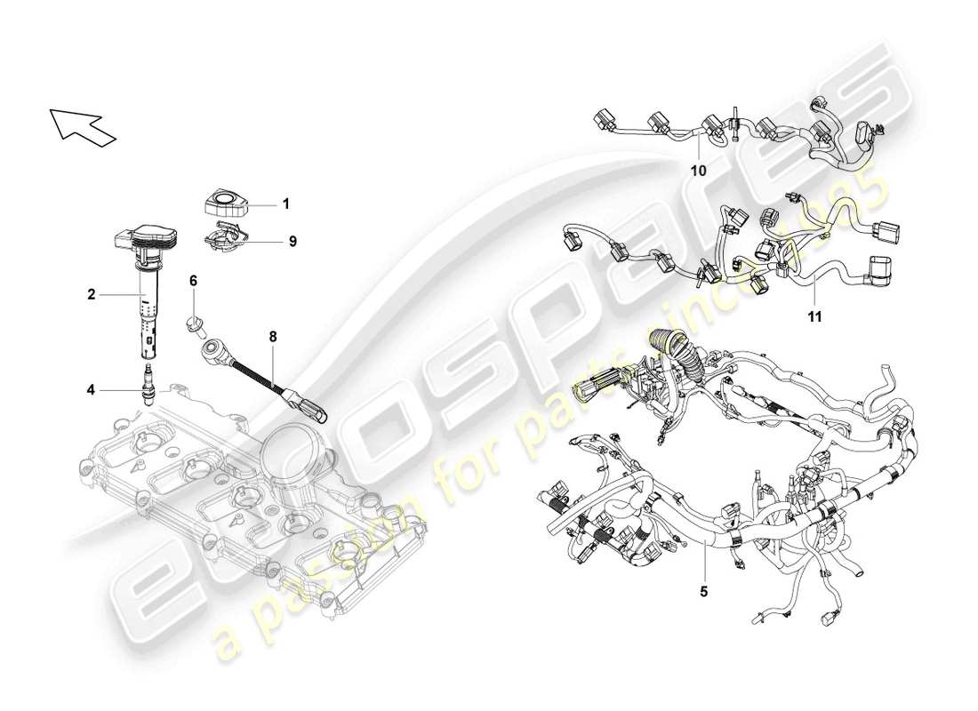 lamborghini lp550-2 spyder (2013) spark plug part diagram