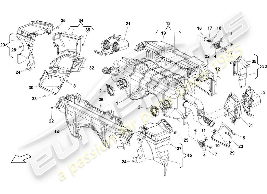 lamborghini lp570-4 sl (2012) silencer part diagram