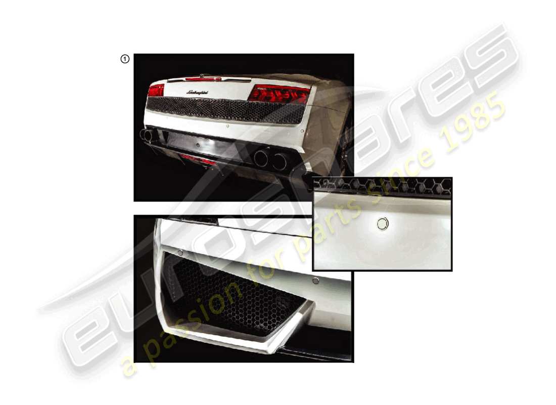 lamborghini lp560-4 coupe (accessories) install. kit for park assist. part diagram