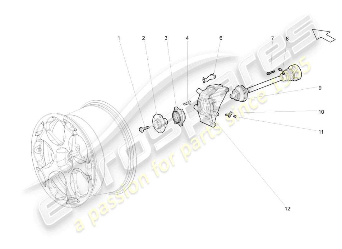 lamborghini gallardo coupe (2004) drive shaft rear part diagram