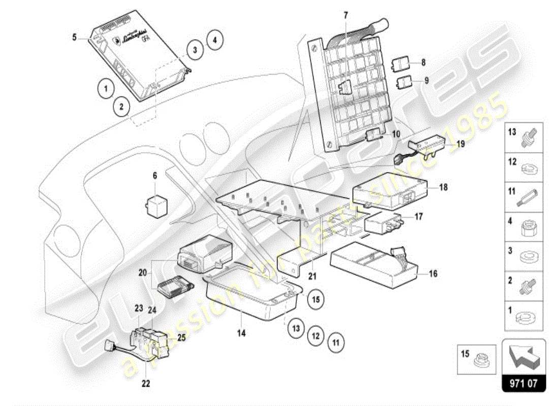 lamborghini diablo vt (1997) electrical system part diagram