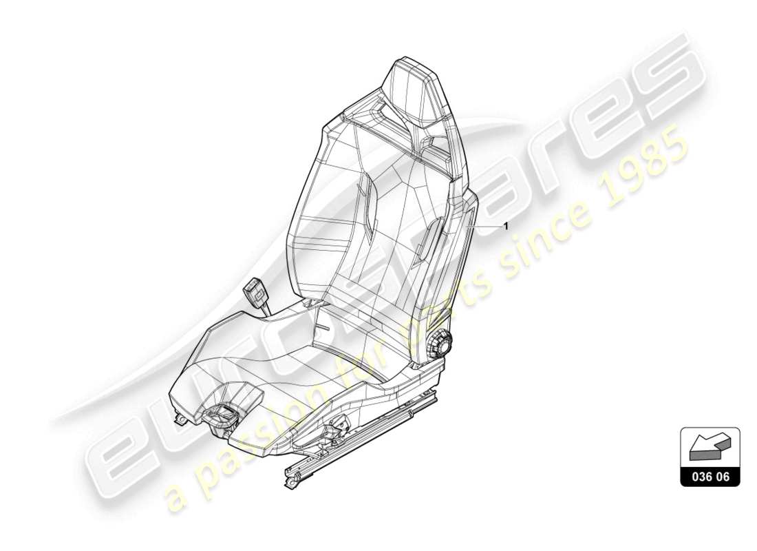 lamborghini huracan sto (accessories) sports seat part diagram