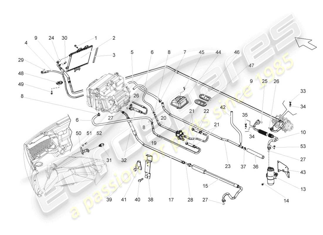 lamborghini gallardo coupe (2004) a/c condenser part diagram