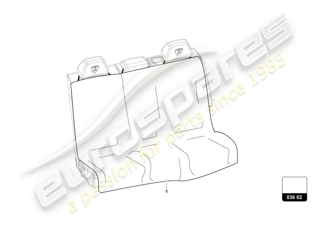 lamborghini urus performante (accessories) seat pad part diagram