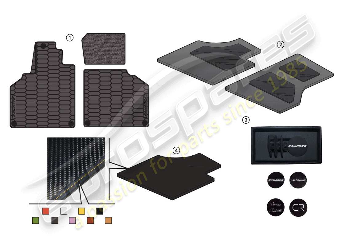 lamborghini lp560-4 spyder fl ii (accessories) retrofit package part diagram