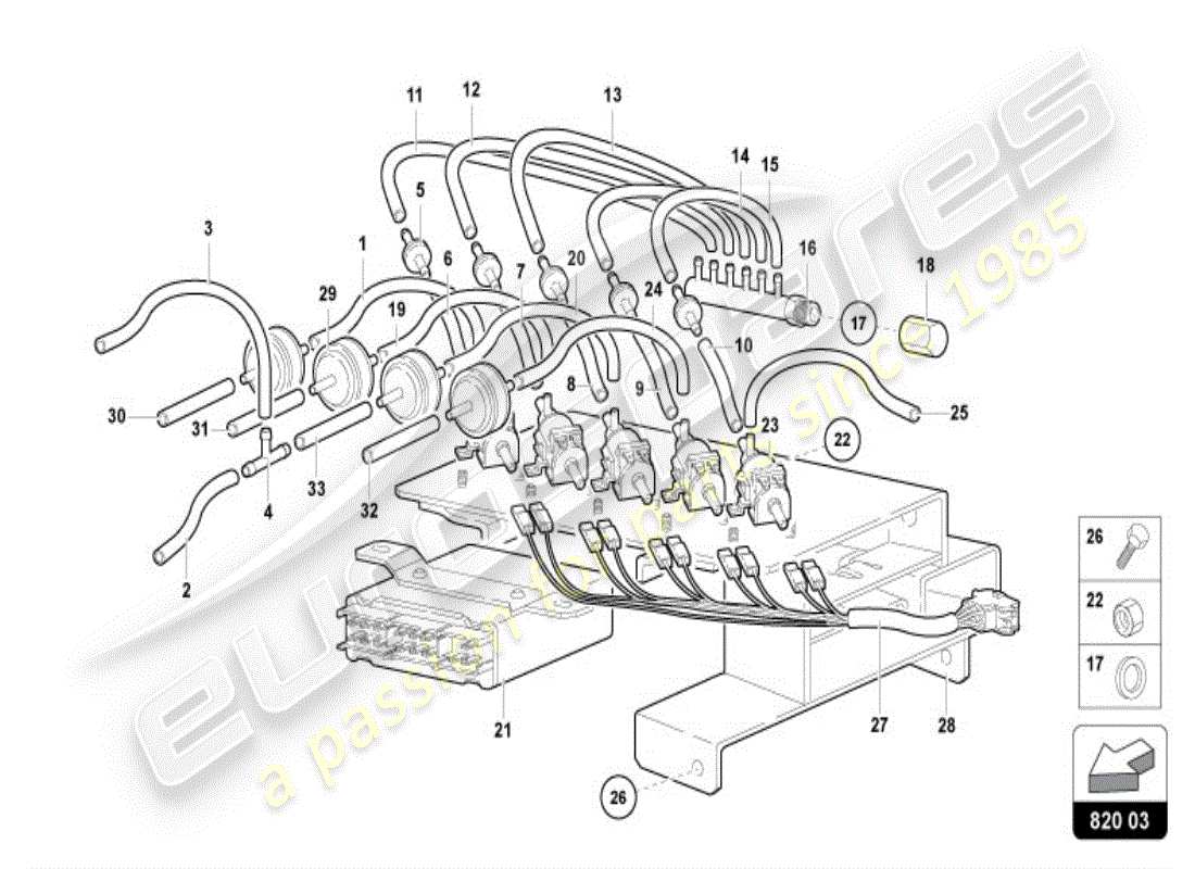 lamborghini diablo vt (1998) air conditioning part diagram