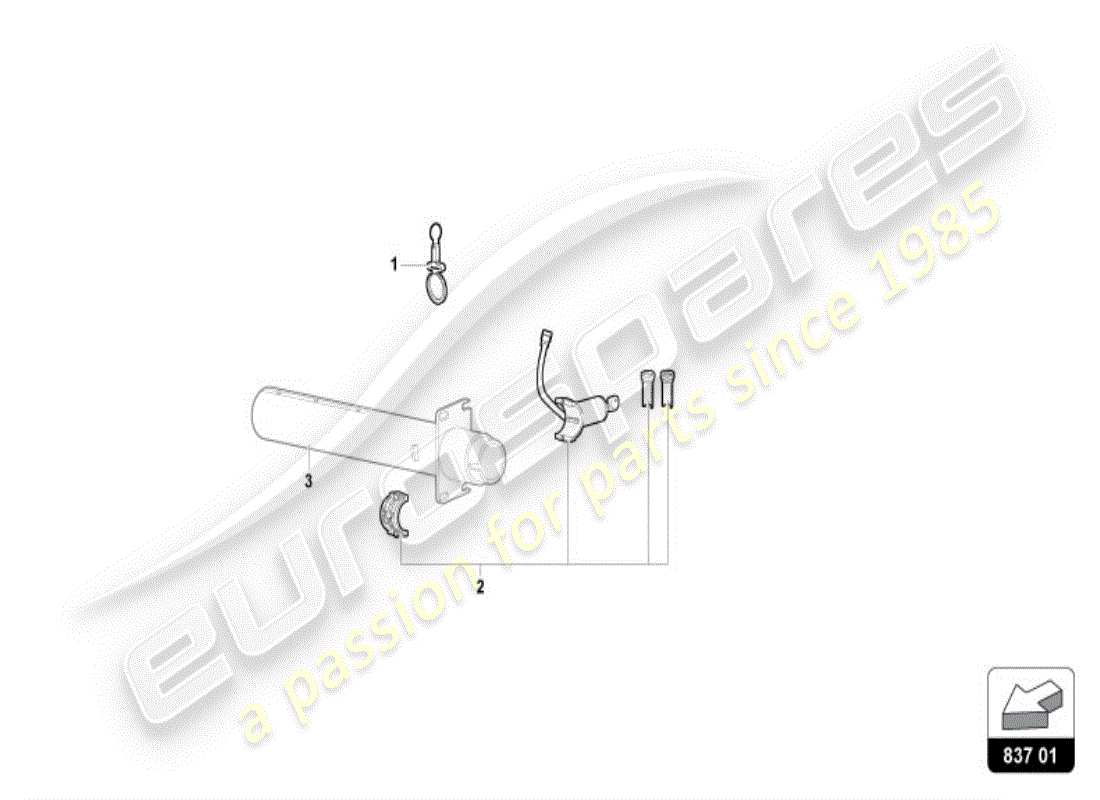 lamborghini diablo vt (1997) lock cylinder with keys part diagram