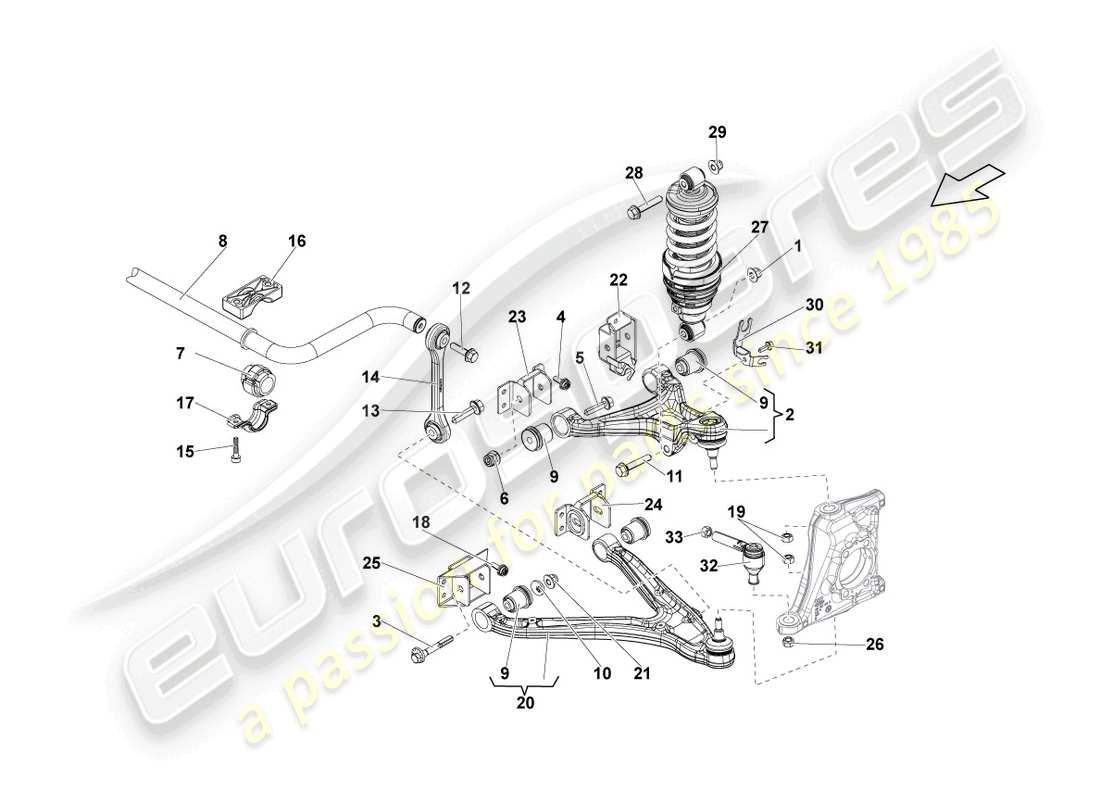 lamborghini lp550-2 spyder (2013) front axle part diagram