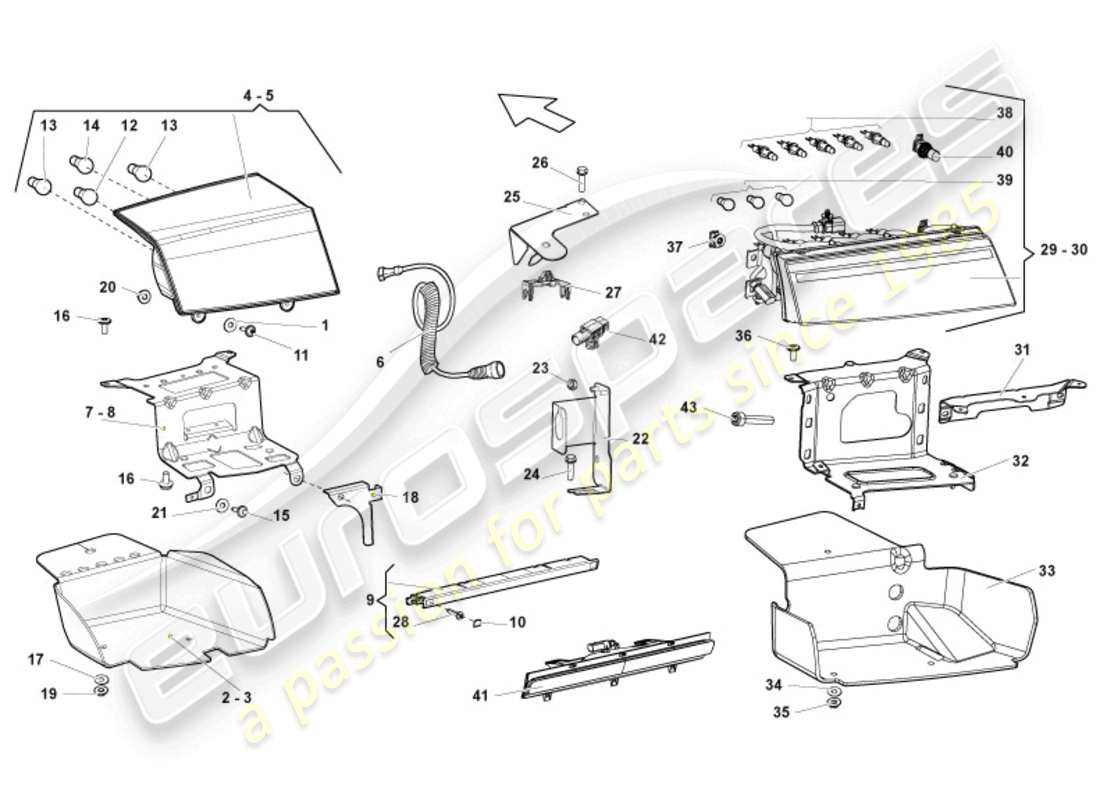 lamborghini lp570-4 sl (2012) tail light part diagram