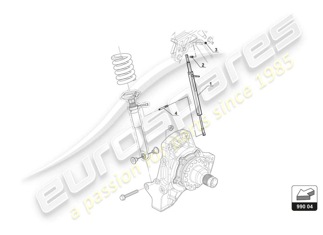 lamborghini gt3 (2017) rear damper potentiometer part diagram