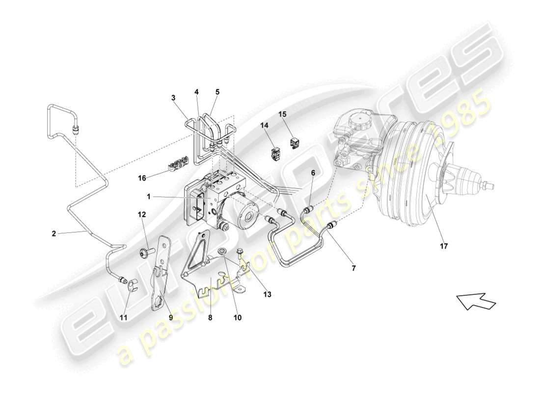 lamborghini lp550-2 spyder (2011) abs unit part diagram