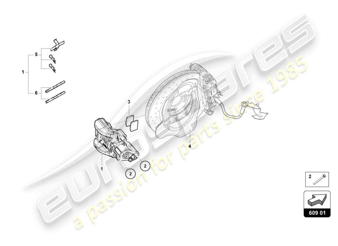 lamborghini sto (2024) parking brake part diagram