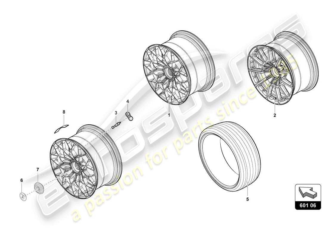 lamborghini sto (2024) wheels/tyres rear part diagram