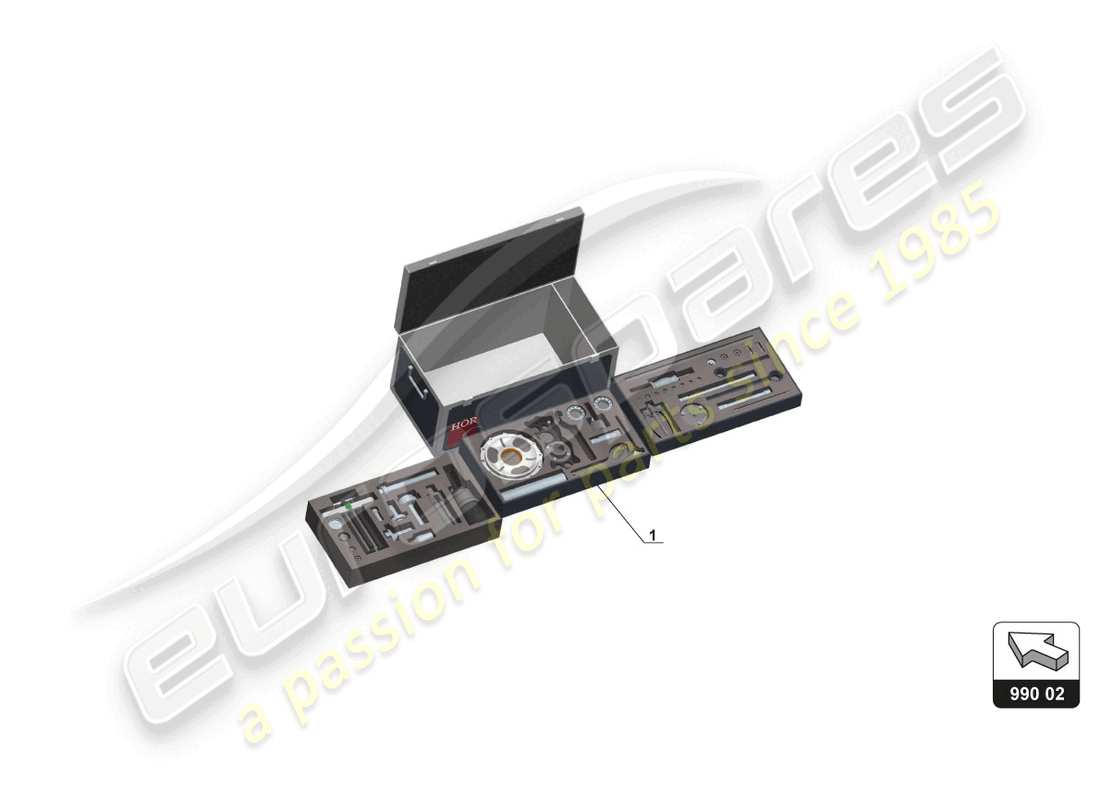 lamborghini gt3 (2017) gearbox tooling kit part diagram