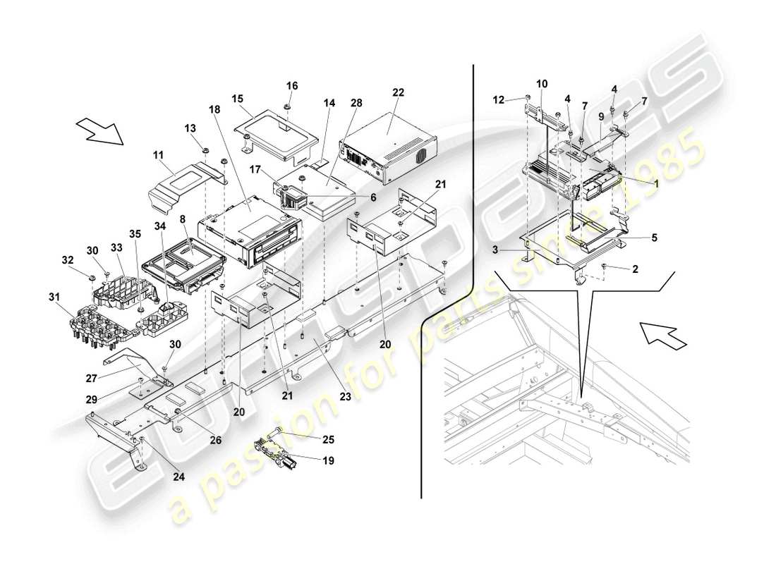 lamborghini lp550-2 coupe (2010) control units part diagram