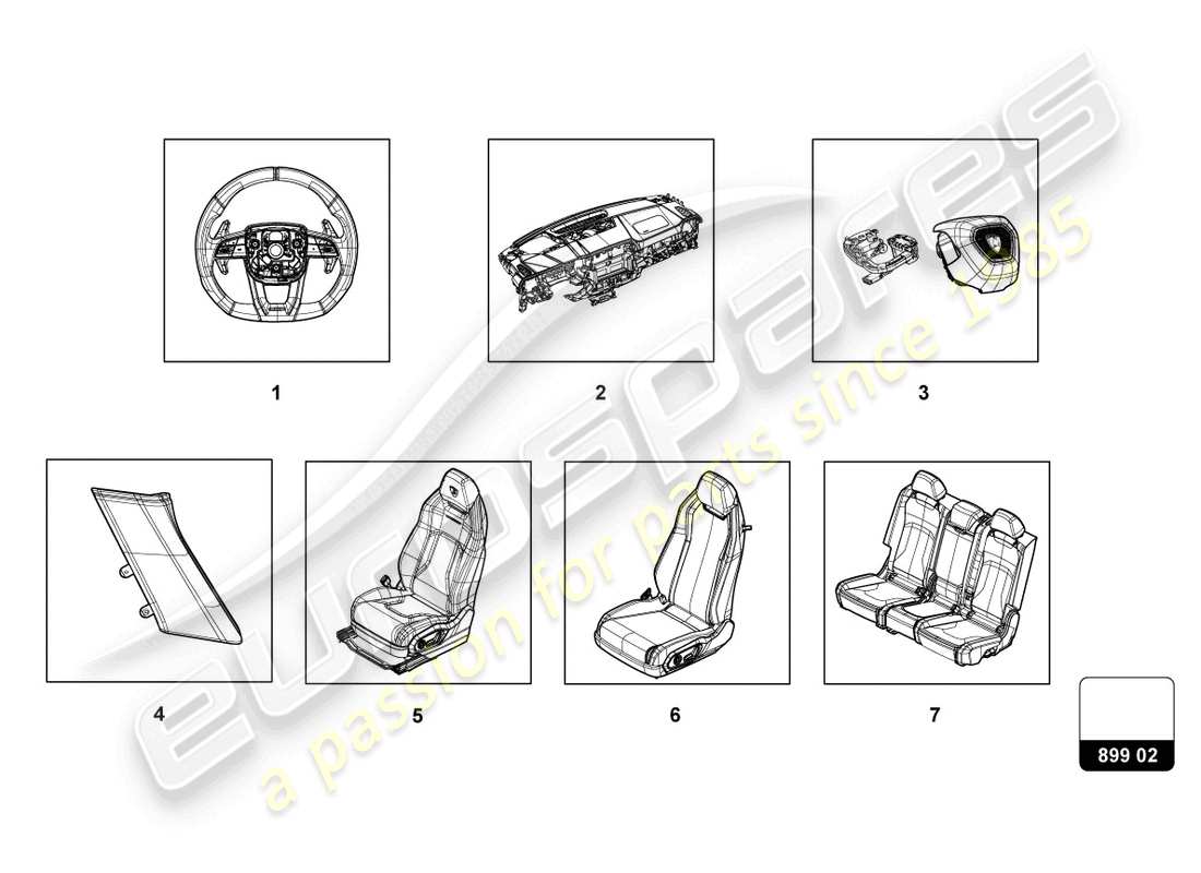 lamborghini urus (2022) service dept equipment part diagram