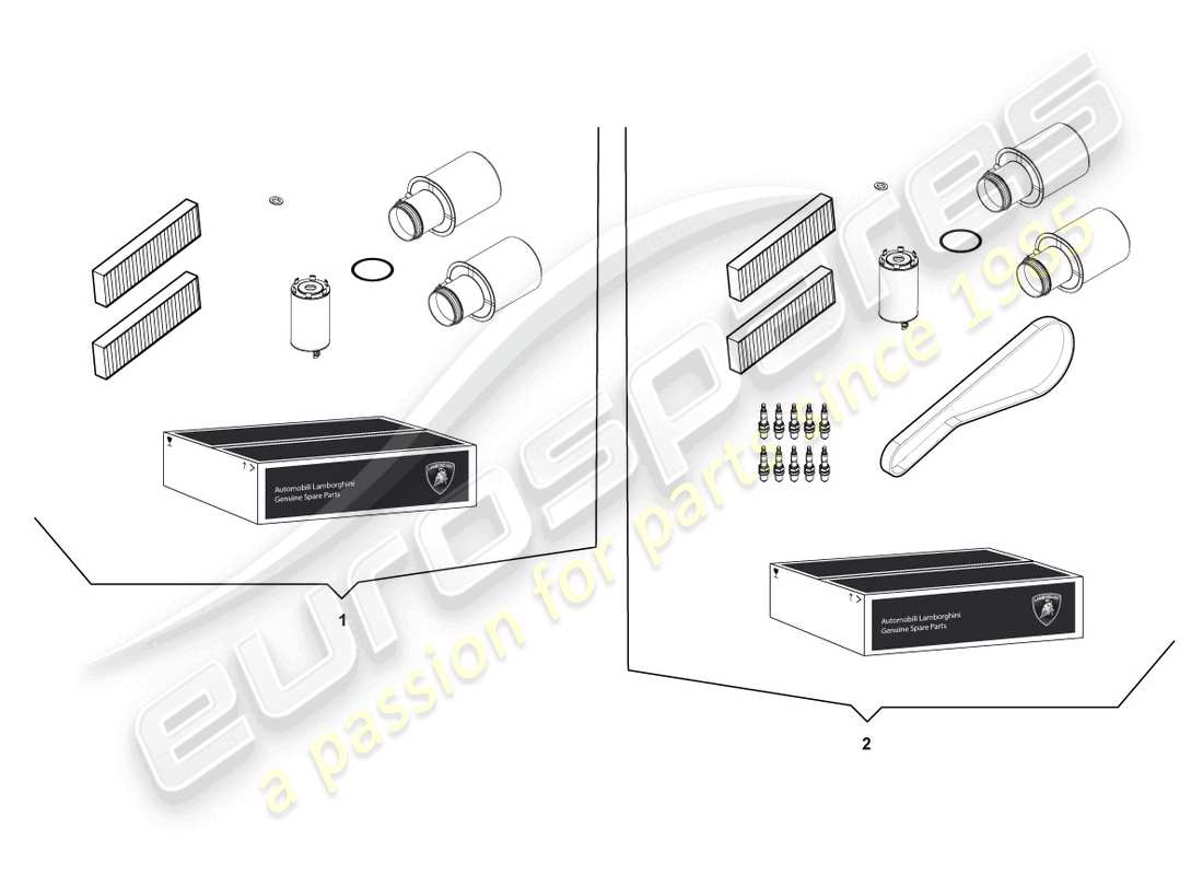 lamborghini lp560-4 spyder fl ii (2013) service schedule part diagram