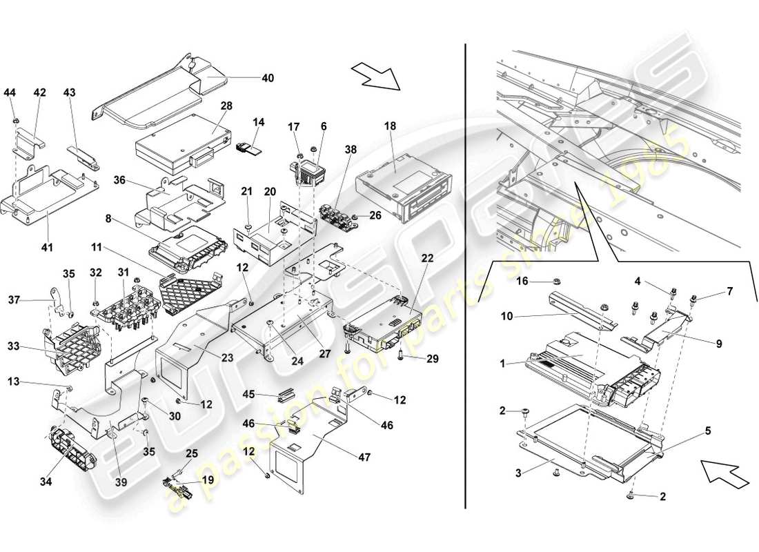 lamborghini lp550-2 spyder (2012) engine control unit part diagram