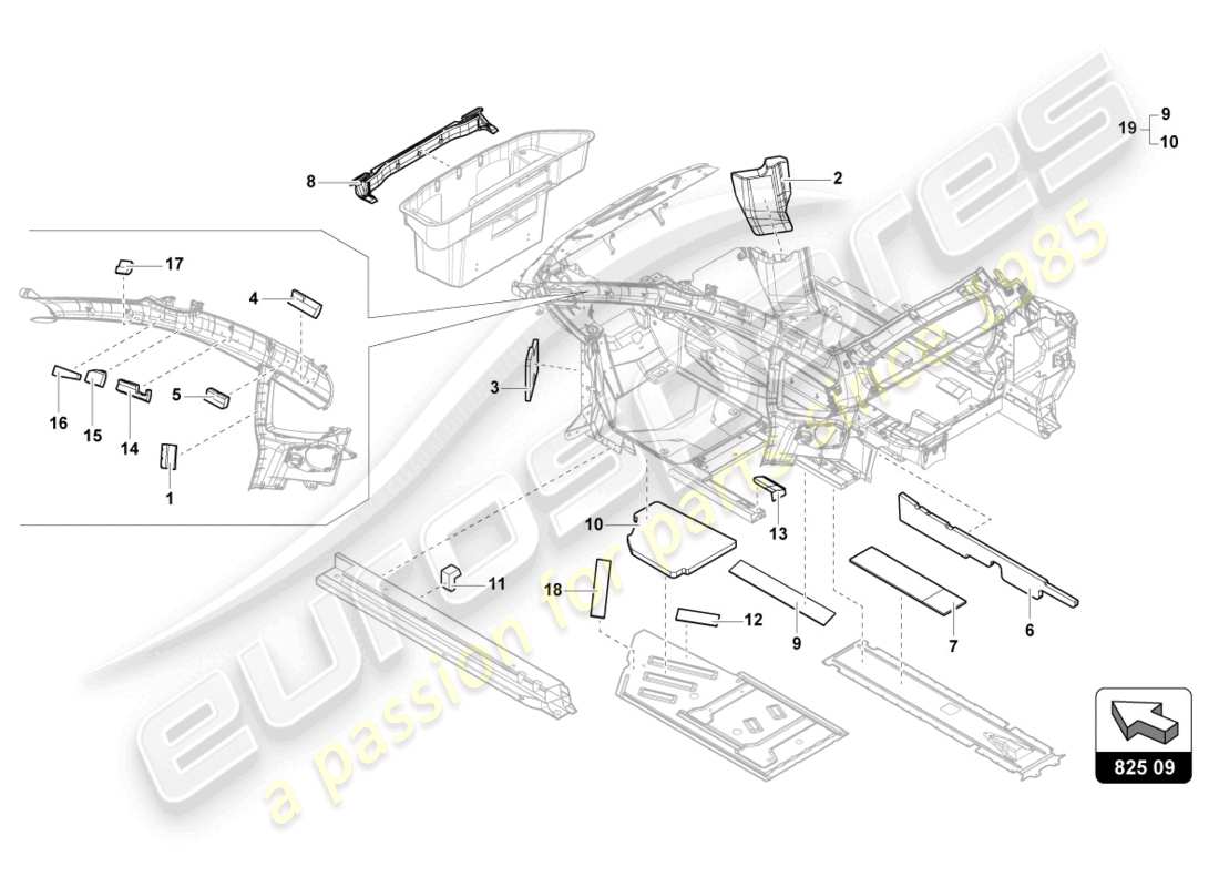 lamborghini sto (2022) damping part diagram