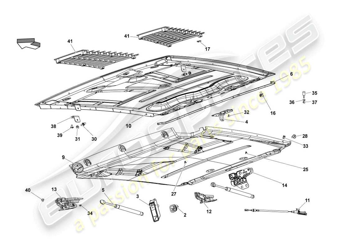 lamborghini lp570-4 sl (2012) rear lid part diagram