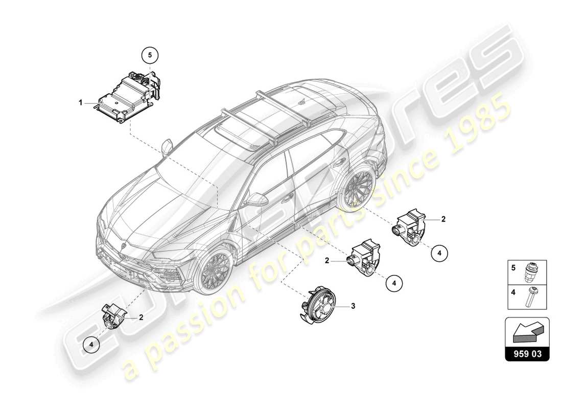 lamborghini urus (2022) control unit for airbag part diagram