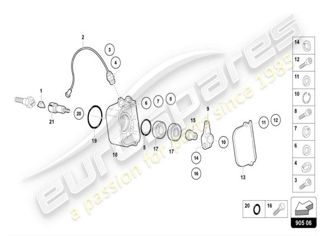 lamborghini diablo vt (1998) phase sensor part diagram