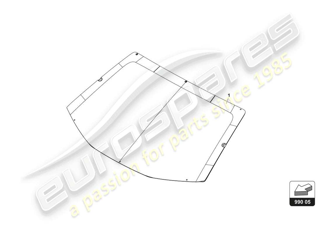 lamborghini gt3 (2017) warm windscreen part diagram