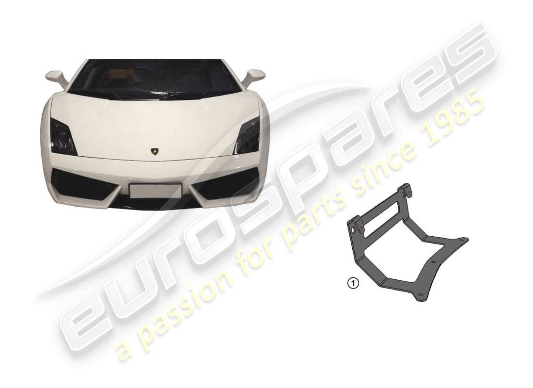 lamborghini gallardo spyder (accessories) licence plate holder part diagram