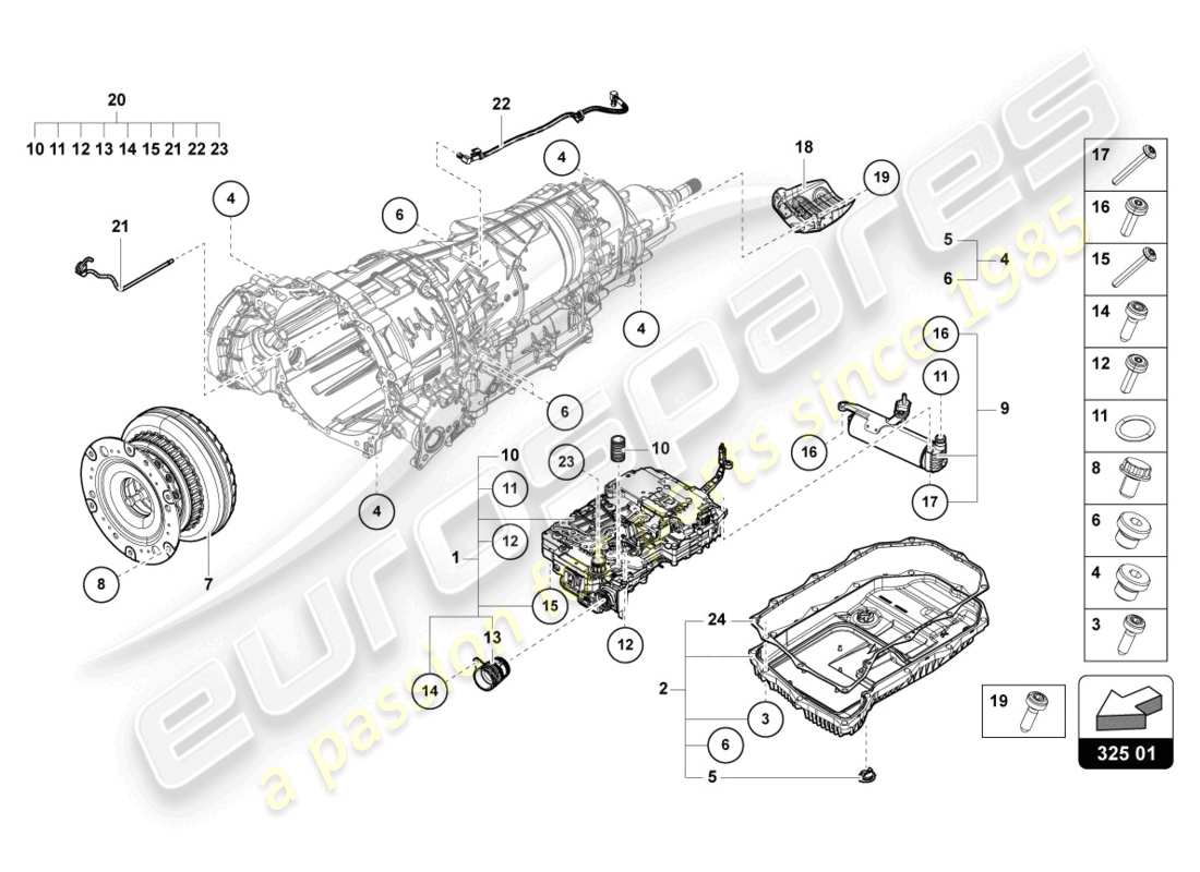 lamborghini urus (2020) mechatronic with software part diagram