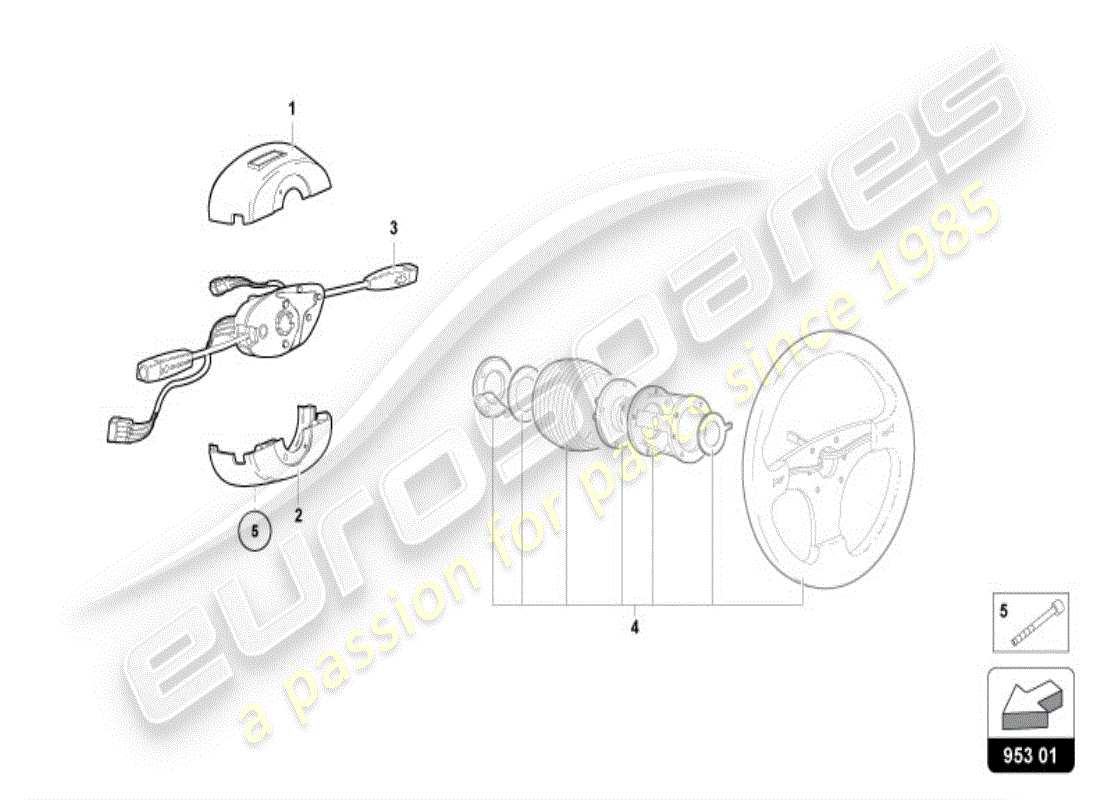 lamborghini diablo vt (1997) rack and pinion steering part diagram