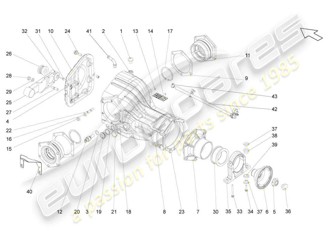 lamborghini gallardo coupe (2004) front axle differential part diagram