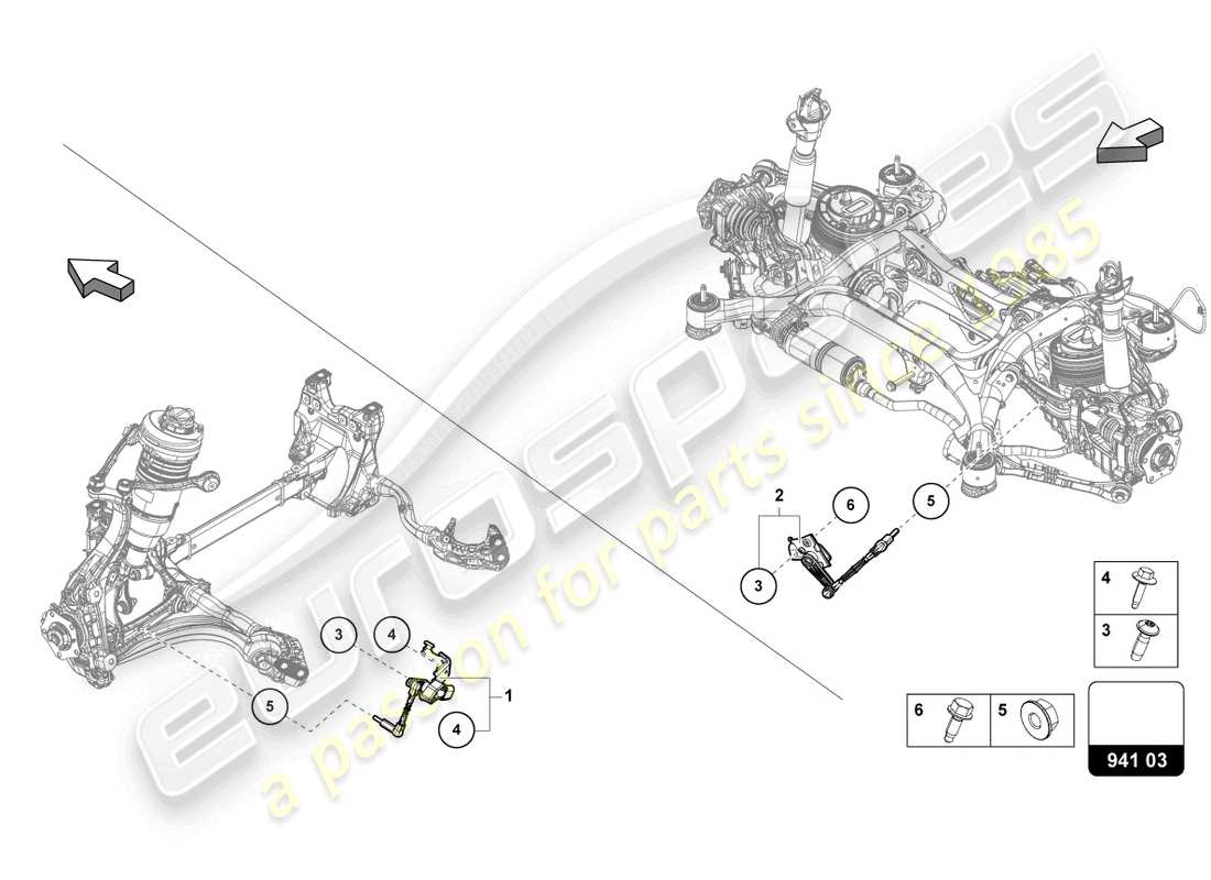 lamborghini urus (2020) sensor for headlight range control part diagram