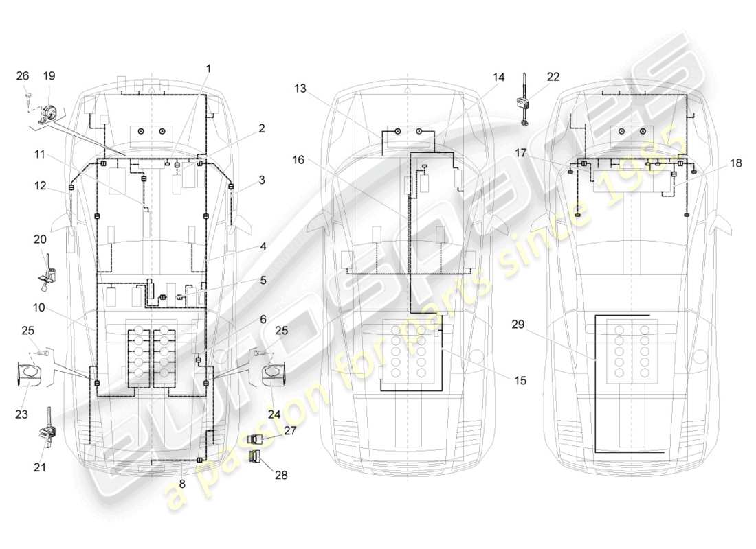 lamborghini gallardo spyder (2006) wiring looms part diagram