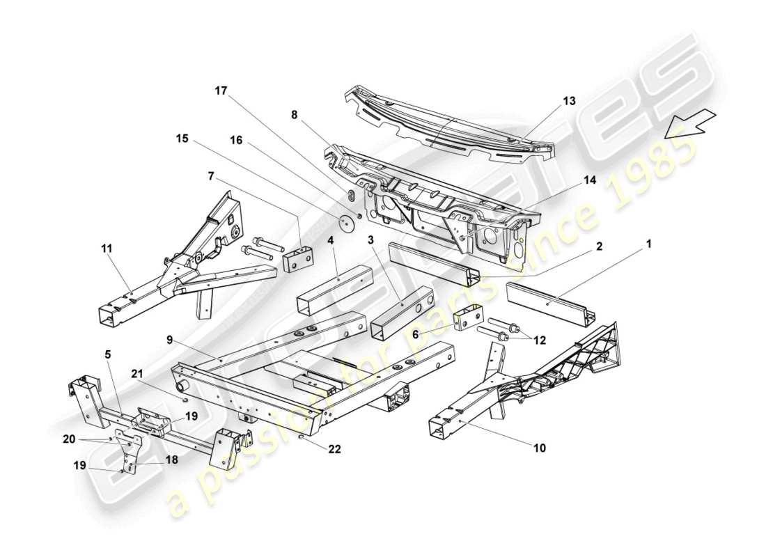 lamborghini lp560-4 spider (2012) bodywork front part part diagram