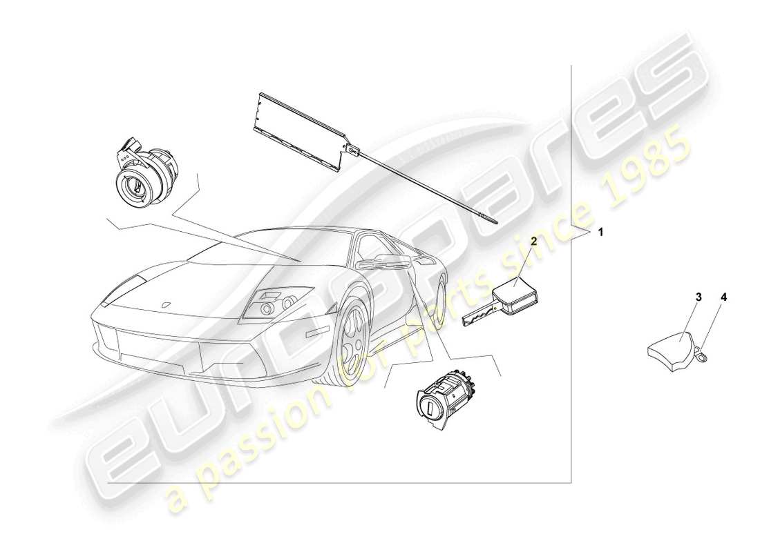 lamborghini reventon lock cylinders part diagram