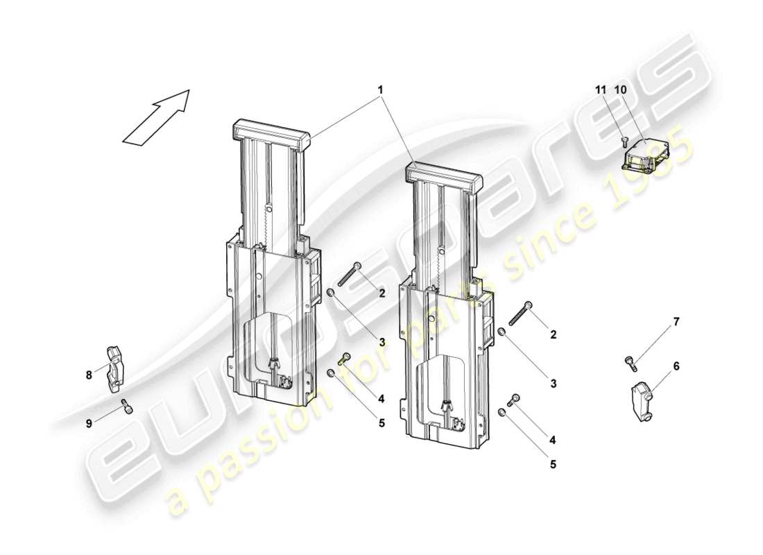 lamborghini lp640 roadster (2010) overroll protection part diagram