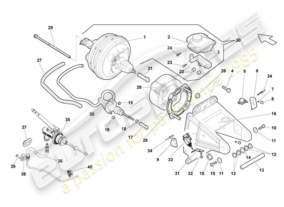 lamborghini gallardo spyder (2006) pump part diagram